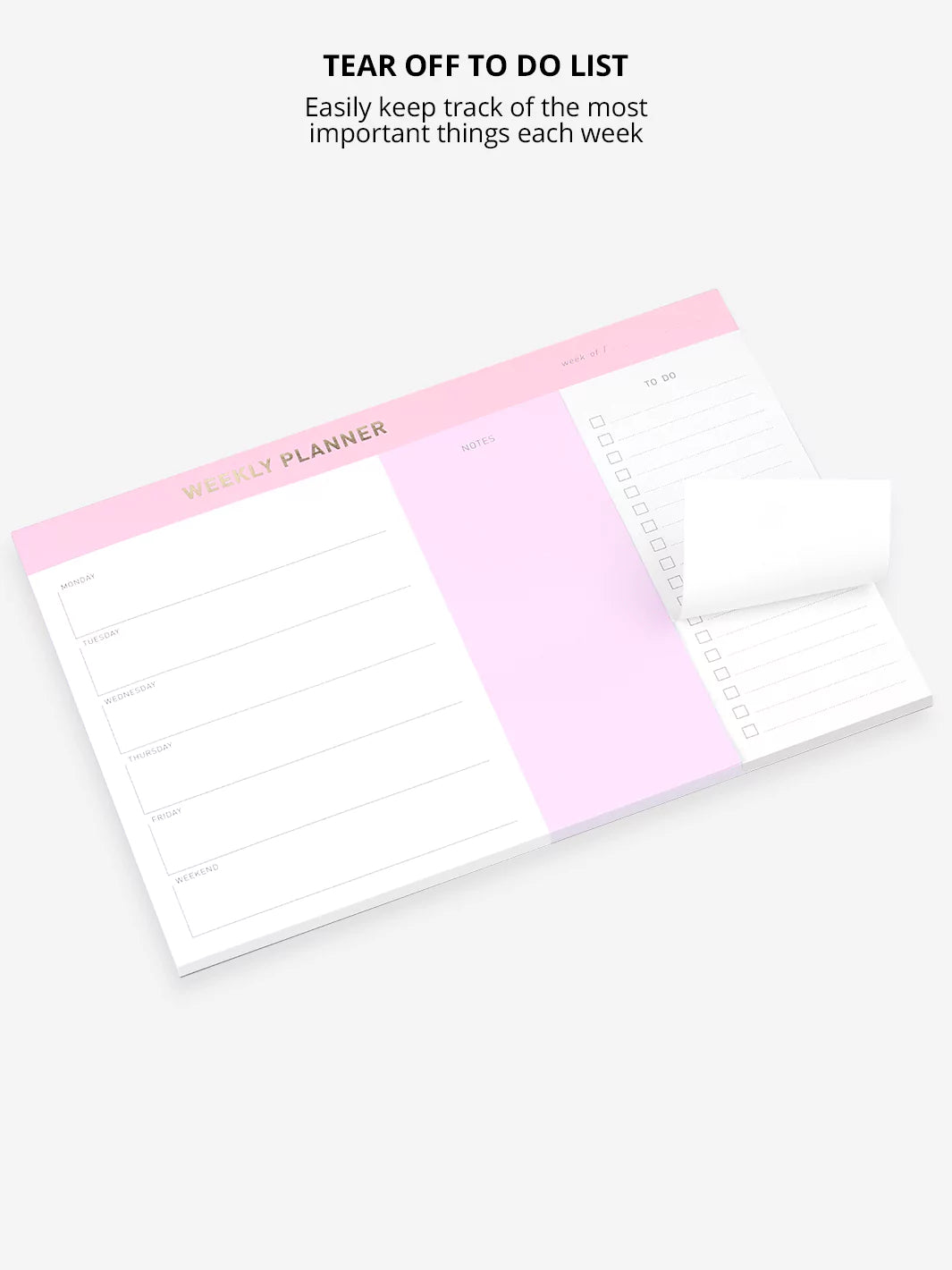Weekly Planner Pad + 2 Rose Gold Pens