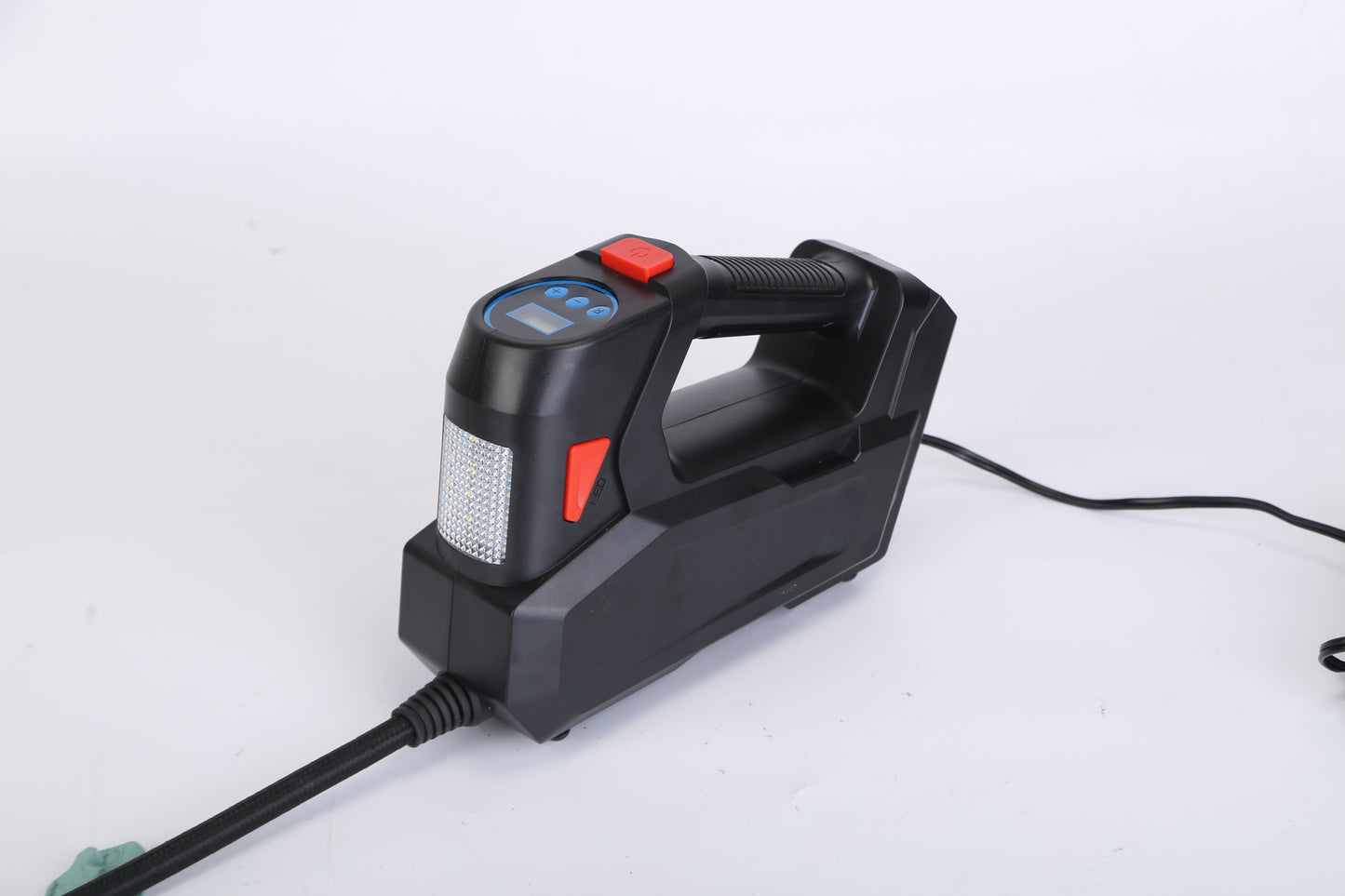1Pc Portable Tire Inflator 120 PSI Maximum 90W Powered Tire Inflator With Digital Display LED Light Inflatable Nozzle Needle Fuse Air Compressor For Bikes Motorbikes Car Balls