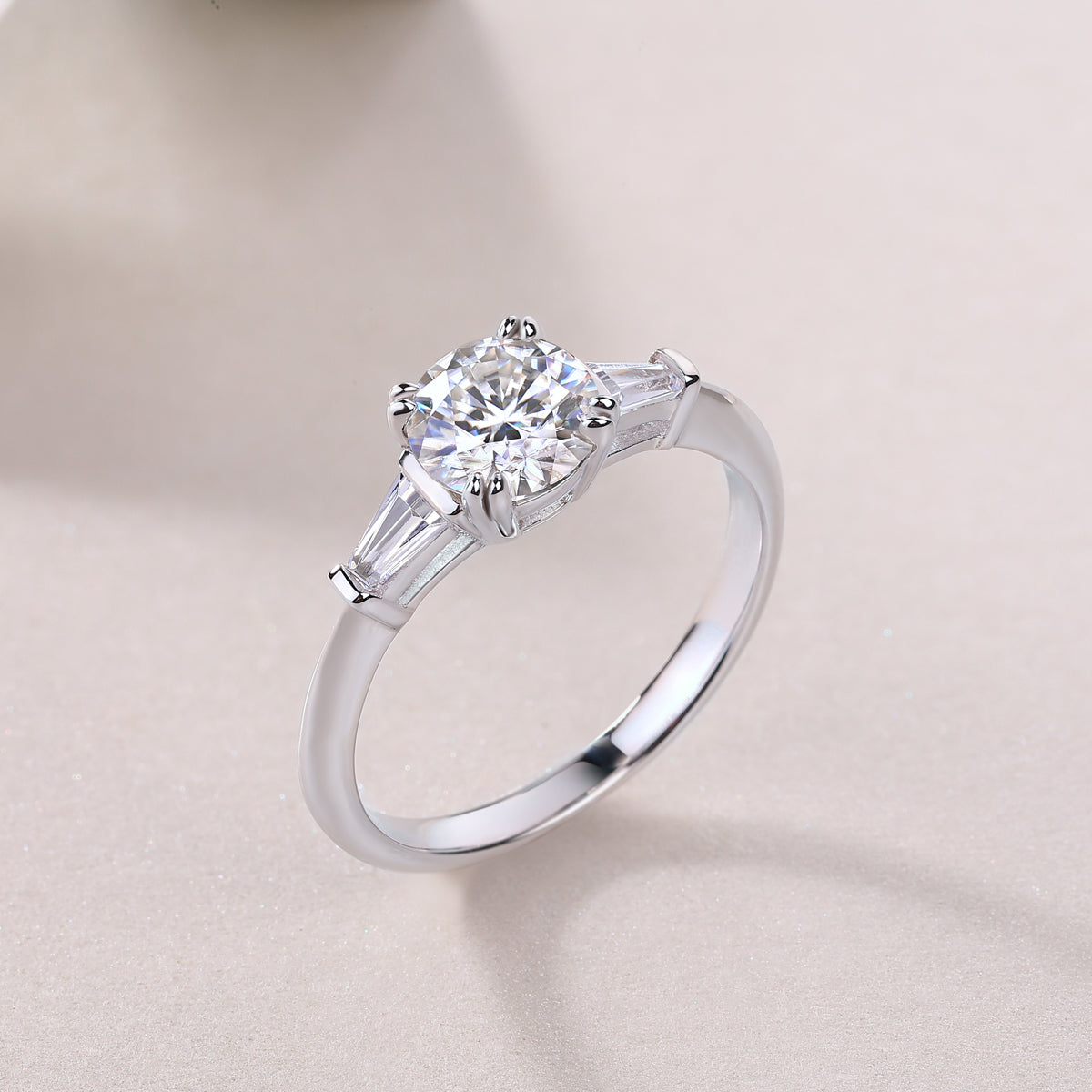 1Luxury Fashion Diamond Wedding Ring Classic Set With Moissanite Silver Ring Prohibit TikTok sales