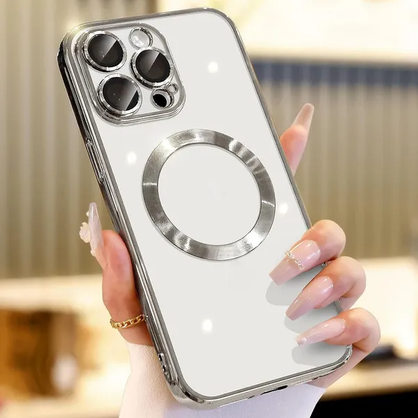 For 14 13 12 11 Pro Max Case Mag Safe Magnetic Camera Lens Cover