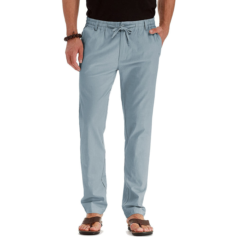 Men's Trousers Loose Oversized Track Pants Spring Summer Pants Mens Stretch Casual Slim Fit Elastic Waist Business Classic Trousers Male Black Gray