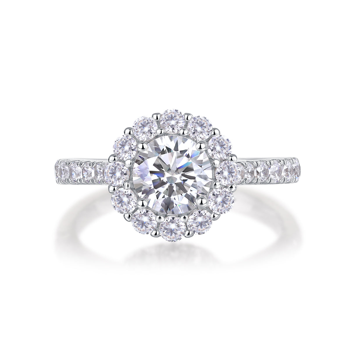 1Luxury Fashion Large Diamond Wedding Ring With Moissanite Silver Ring Prohibit Tk Sales