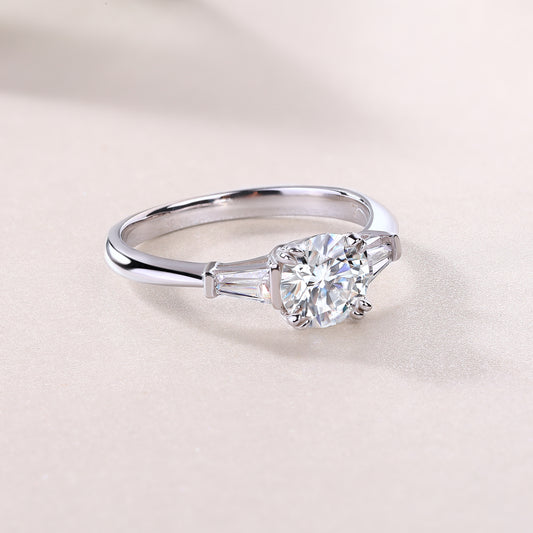 1Luxury Fashion Diamond Wedding Ring Classic Set With Moissanite Silver Ring Prohibit TikTok sales