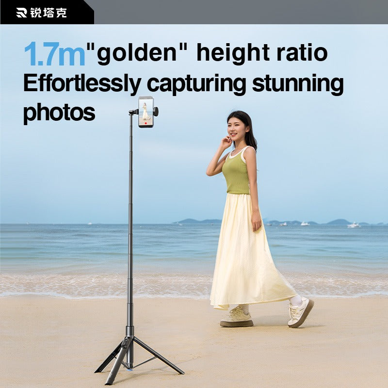 67 Inch Selfie Stick Tripod With Remote, Auto Open Phone Tripod Stand, 360 Rotatable Extendable For All Cell Phones Magnetic Option, For Travel, Live Stream, Video Recording