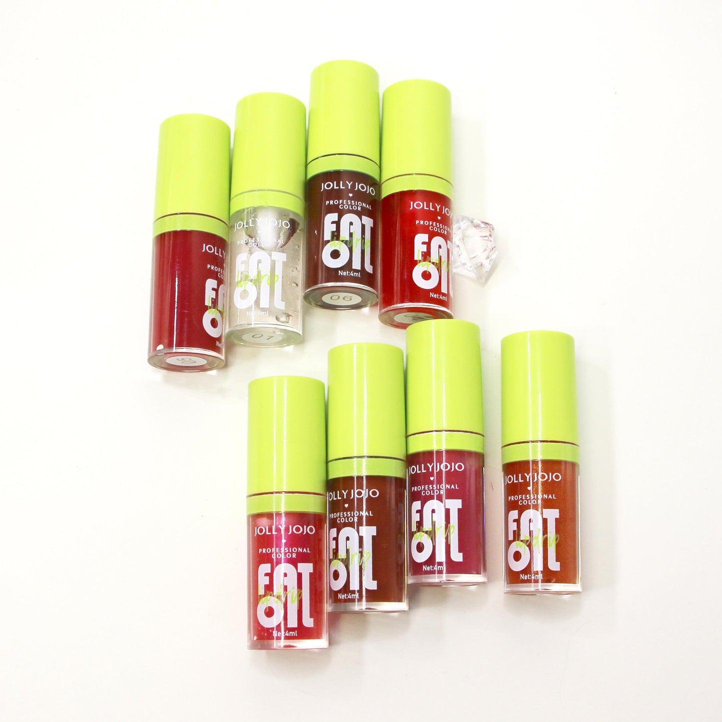 8-pack Vegan Tinted Moisturizing Shimmering Lip Oil Lip Gloss,Self-pickup Only