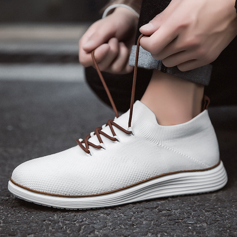 Lightweight Lace-up Casual Mens Shoes Breathable Footwear