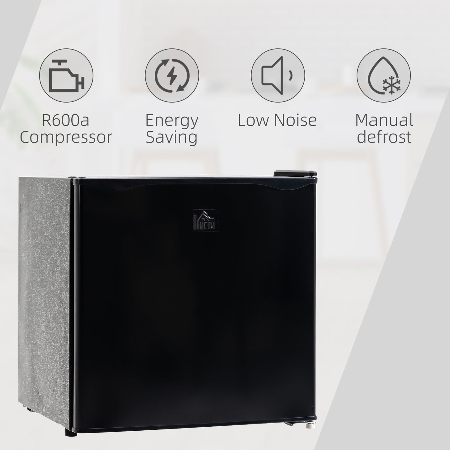 Mini Freezer Countertop, 1.1 Cu.Ft Compact Upright Freezer with Removable Shelves, Reversible Door for Home, Dorm, Apartment and Office, Black