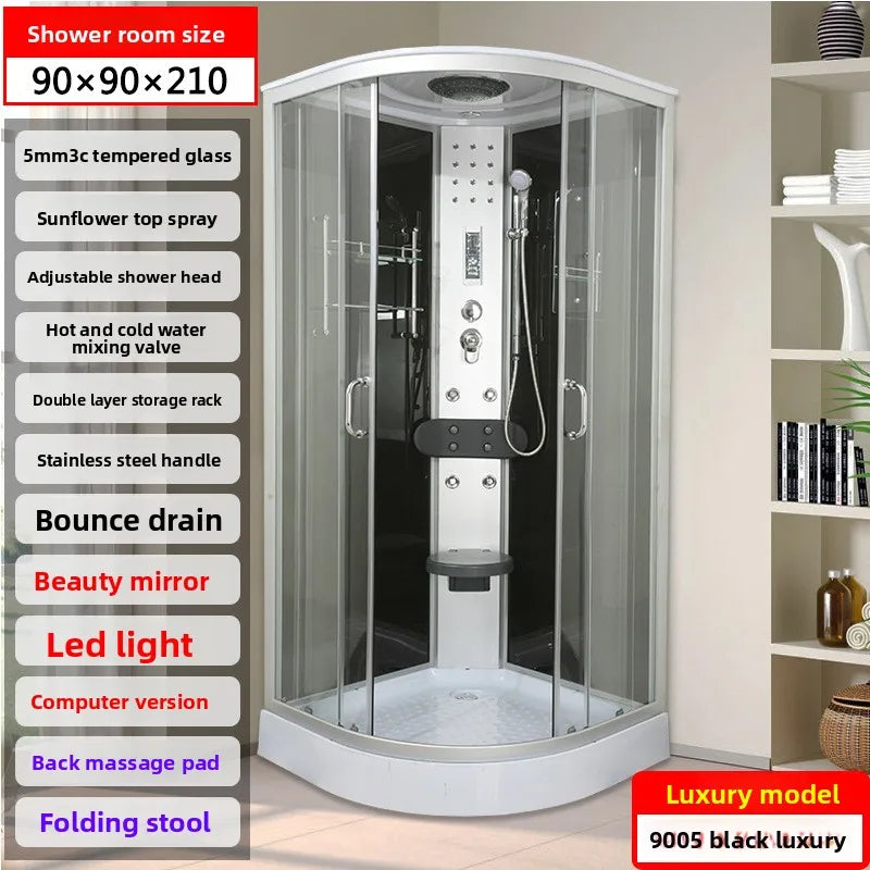 Integral shower room Bathroom wet and dry separation toilet  bath room Bath room Integrated fan sliding door Bath scree