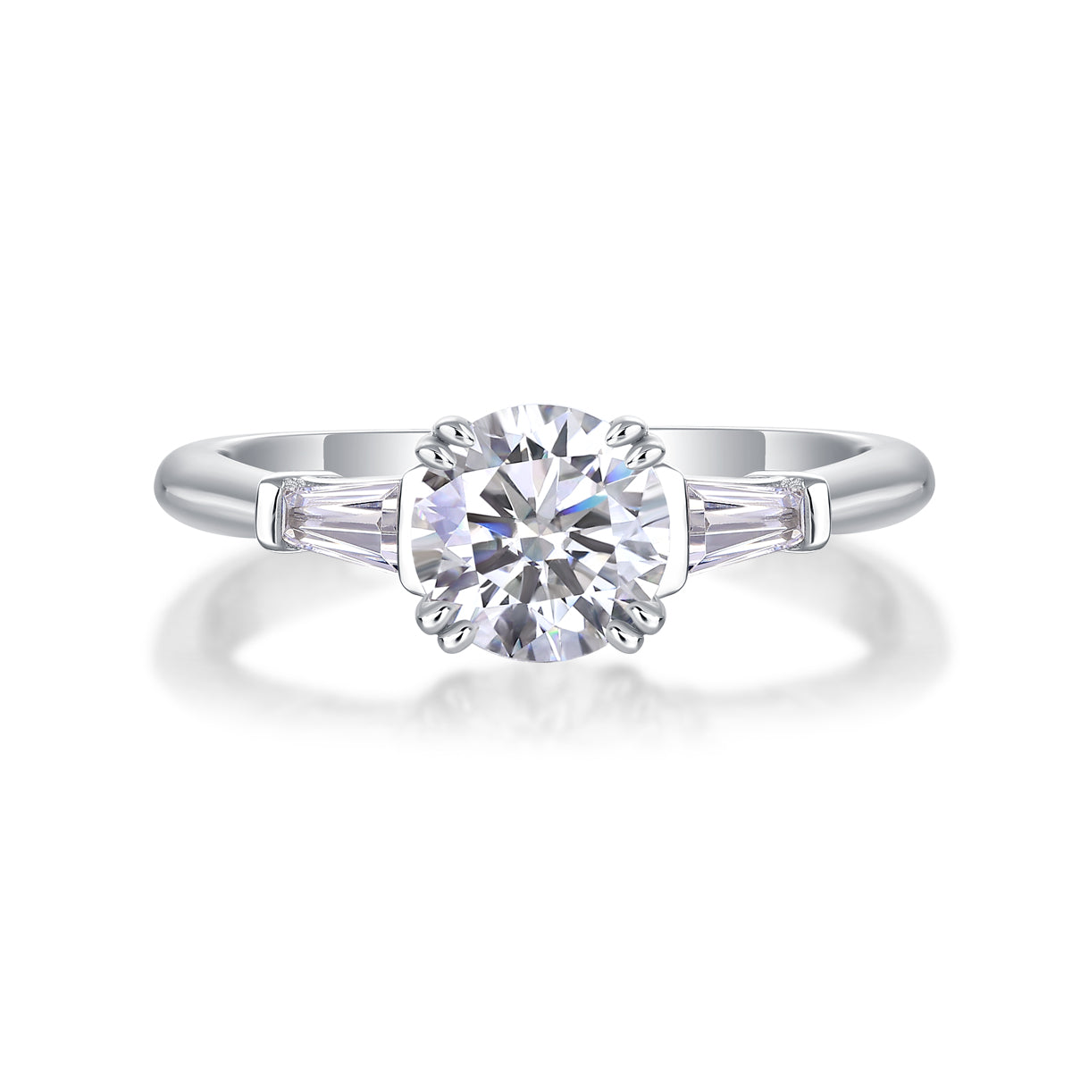 1Luxury Fashion Diamond Wedding Ring Classic Set With Moissanite Silver Ring Prohibit TikTok sales
