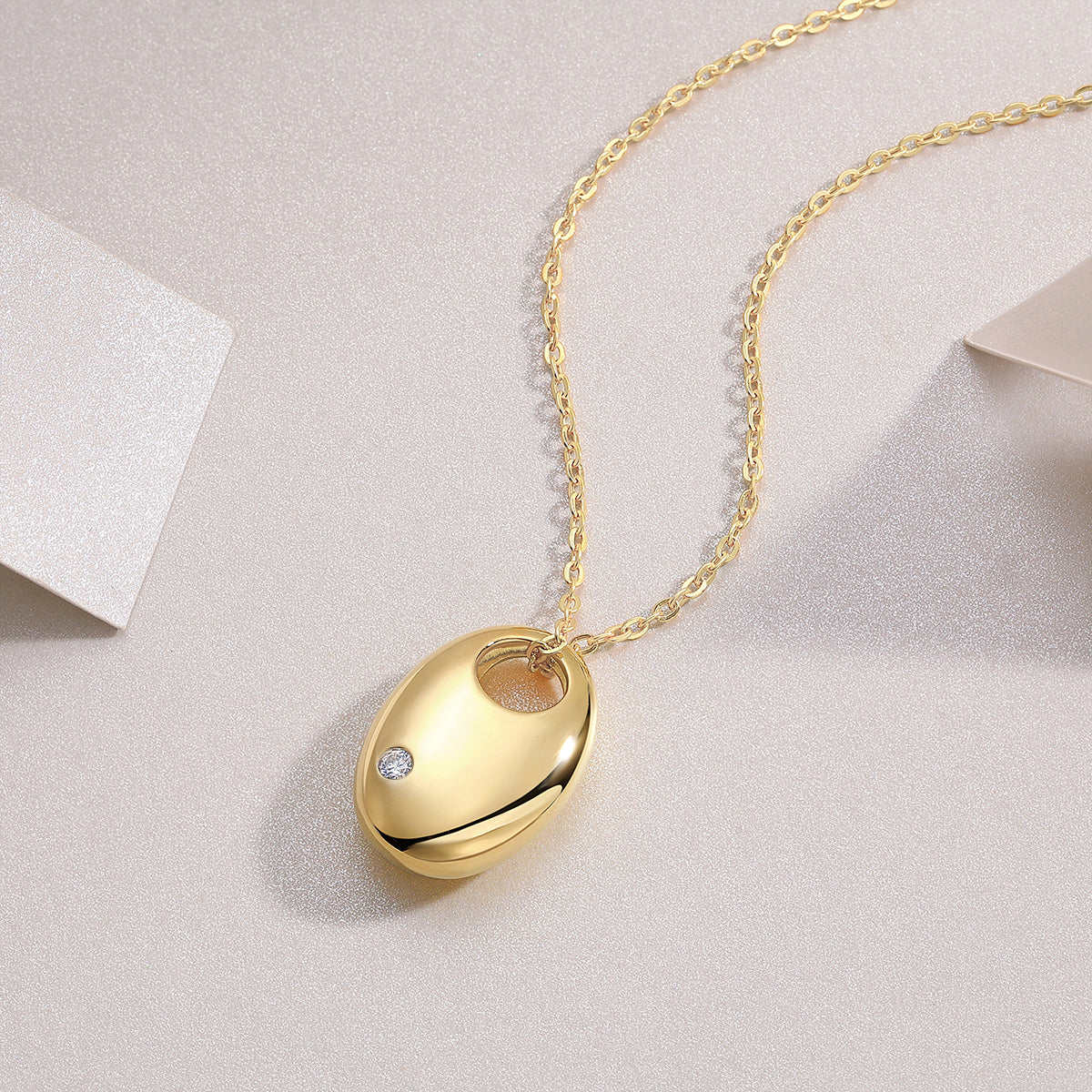 1First Encounter - A Fashionable And Trendy Diamond Pendant Necklace Set With Moissanite S925 Sterling Silver And Gold Plating Prohibit TikTok sales