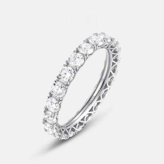 Moissanite Ring For Women Set With Colored Diamonds Fashionable And Subtly Luxurious
