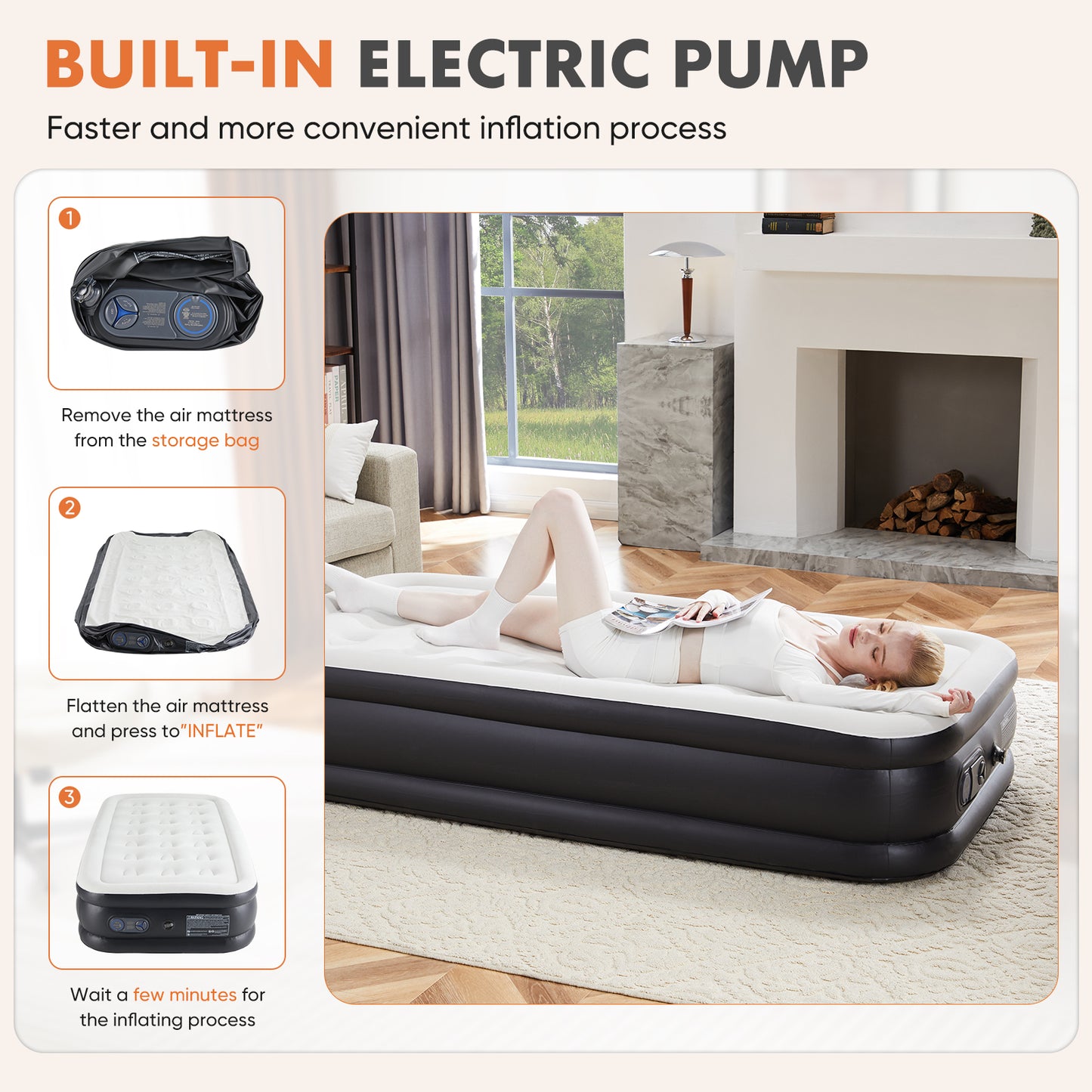 18 Inch Inflatable Mattress Air Bed